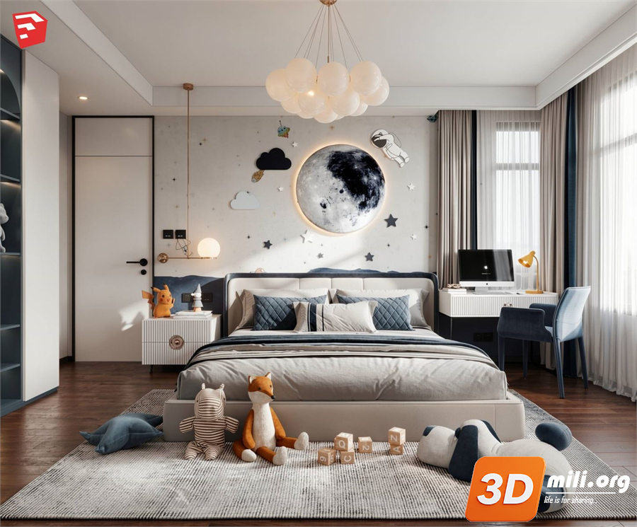 Children Room Scenes Skp FIles 
